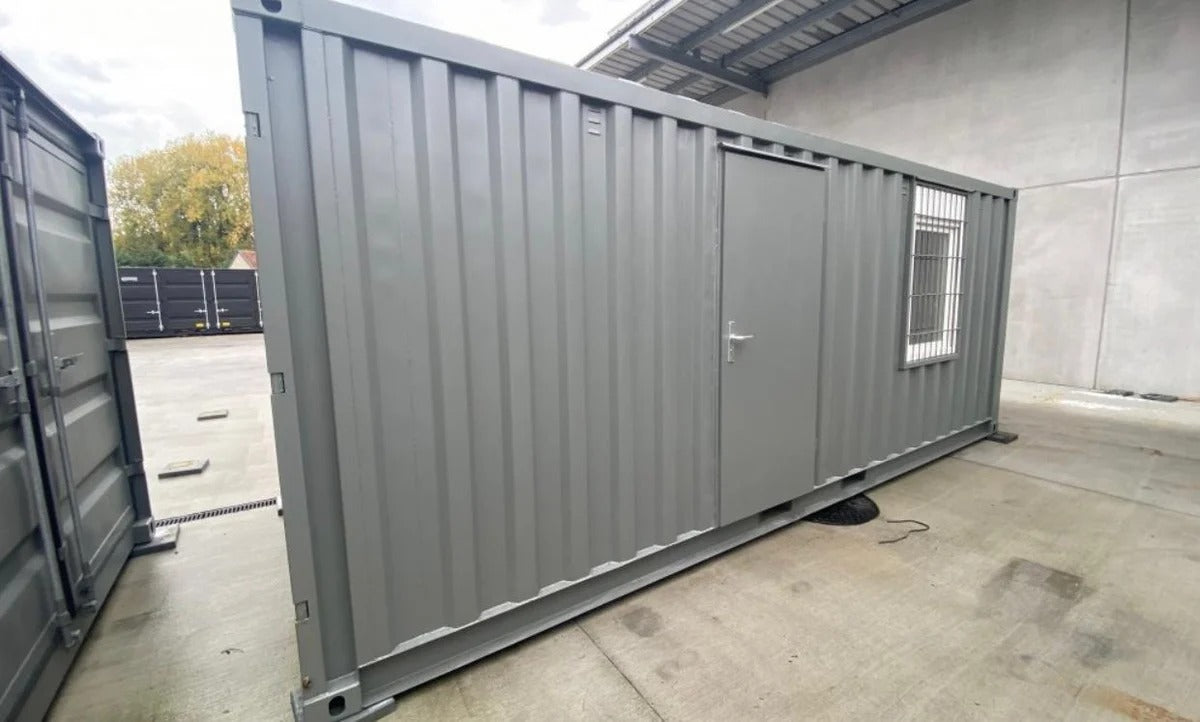 NEUER 20-FUSS-VERSANDCONTAINER MIT TÜR UND FENSTER