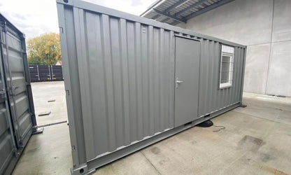 NEUER 20-FUSS-VERSANDCONTAINER MIT TÜR UND FENSTER