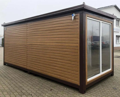Bürocontainer Modernes Holzdesign, isoliert und komfortabel